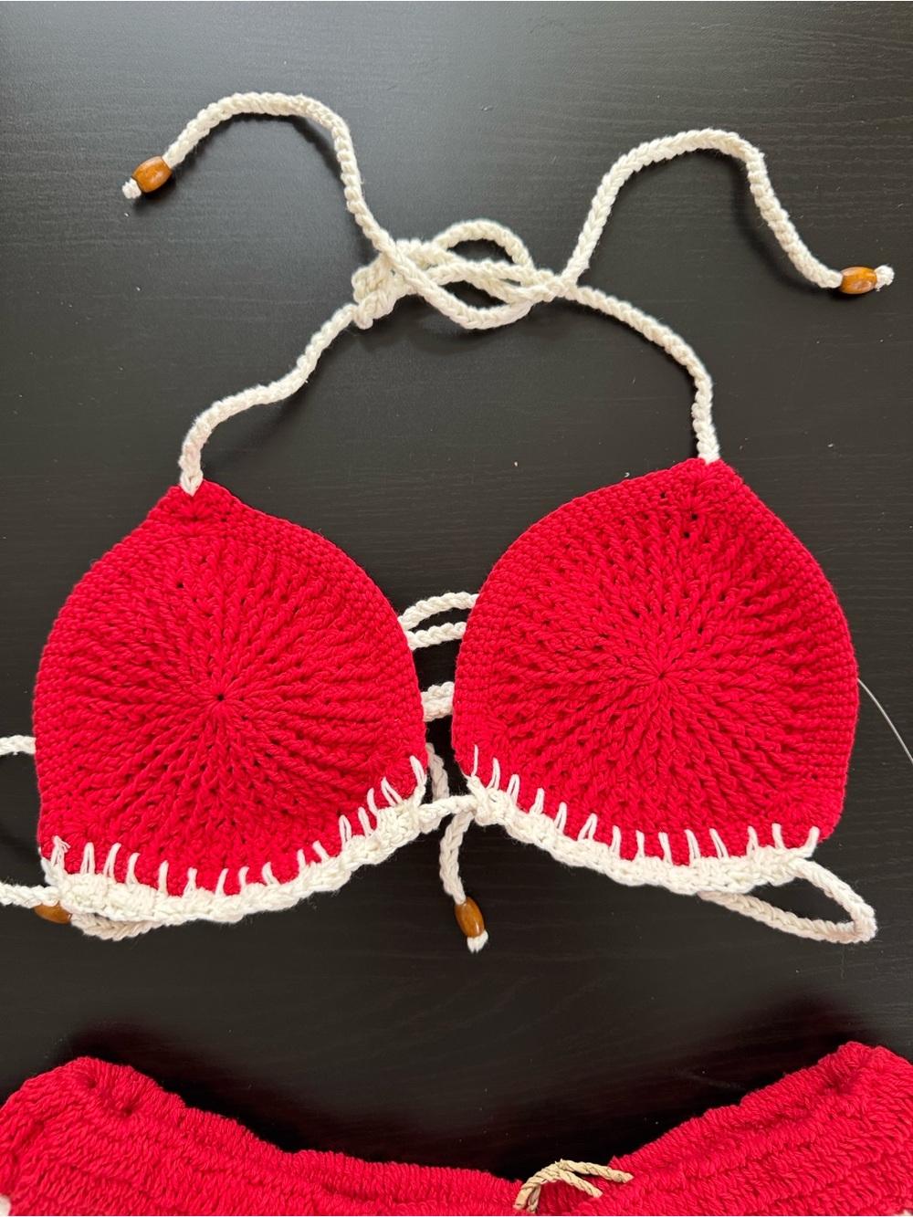 Free People Akoia Swim Cuba Crochet Top & Shorts Cheeky Bikini Set Size L - NEW - Picture 6 of 16